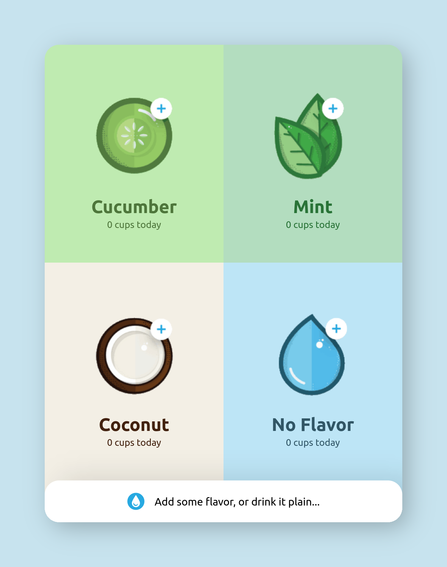 Water Kiosk application preview in portrait orientation.